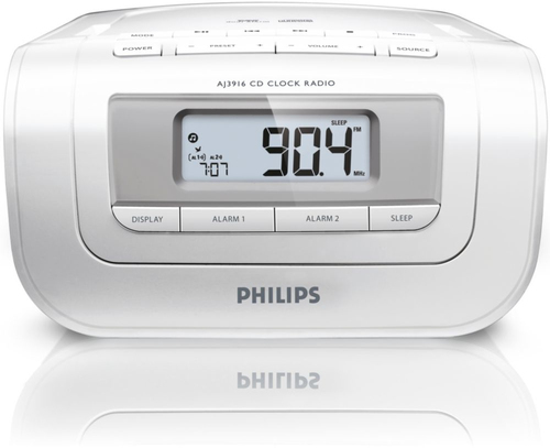 Philips AJ3916/05 kaasaskantav stereosüsteem Digitaalne 2 W FM, MW Valge