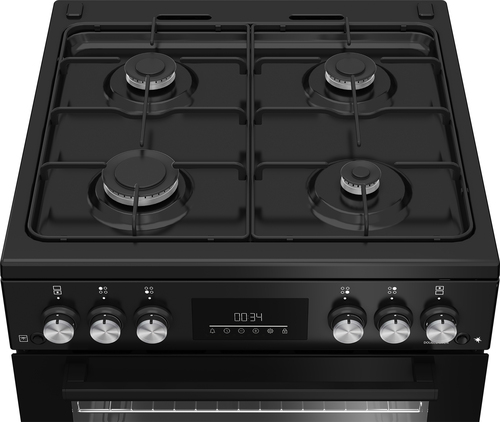 Beko FDG6231CK 60cm wide Double Oven Gas Cooker - Black - A Rated, Black - image 4