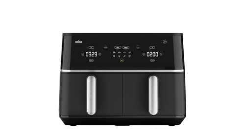 Braun TD 5030I BK Двойной 10 L Автономный 2400 W Аэрофритюрница с горячим воздухом Черный, Серебристый