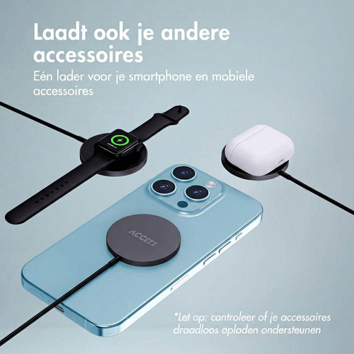 Accezz Wireless MagSafe Charger USB-C - 1 meter Oplader Zwart, afbeelding 3