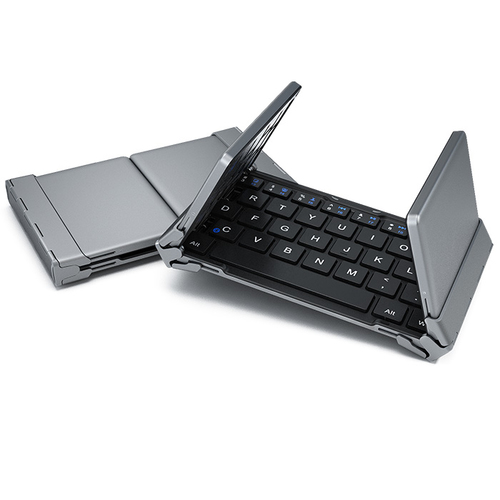 Hypertec FOLDINGKYB-UK-HO mobile device keyboard QWERTY UK English Bluetooth Black, Silver