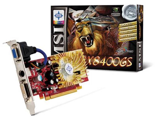 MSI Geforce 8400GS - PCI-Express, 256MB, DDR2