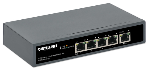Intellinet 4-Port Gigabit+1GE (PD) High PoE Switch, afbeelding 2
