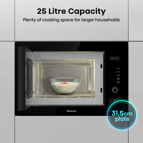Hisense HB25MOBX7GUK microwave Black Grill microwave Built-in – image 3