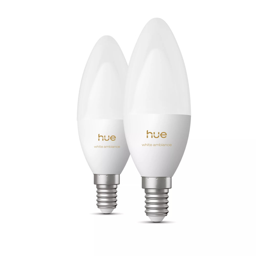 Philips Hue Kaarslamp White Ambiance E14 Duo Pack, afbeelding 2
