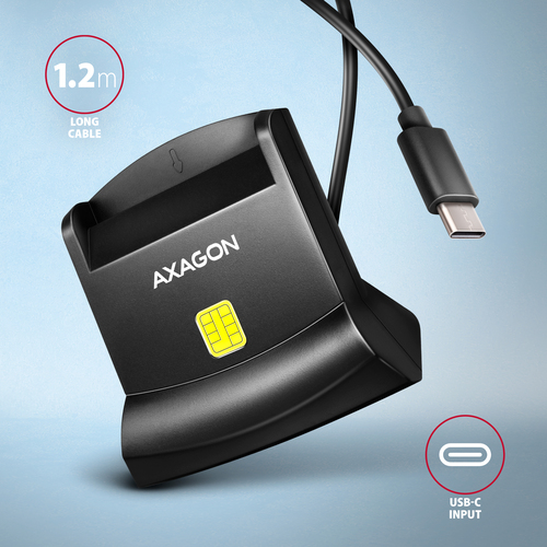 Axagon CRE-SM4NC USB-C Smart card StandReader – image 4