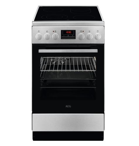 AEG CCB54482BM Freestanding cooker Electric Ceramic hob Black, Stainless steel