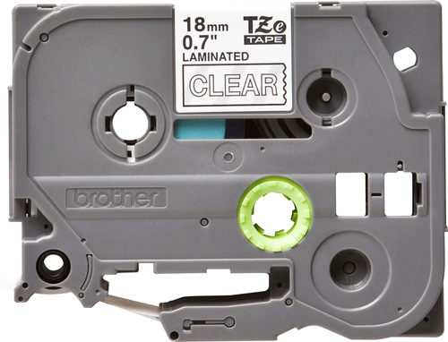 Original Brother P-Touch TZE145 18mm Gloss Tape - White on Clear - image 2