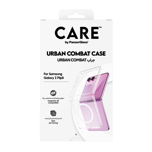 PanzerGlass CARE™ by PanzerGlass® Transparent Urban Combat Case w. Qi Compatible Samsung Galaxy Flip8 – image 3