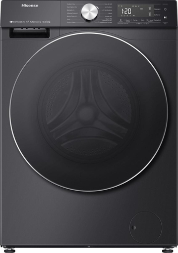Hisense 5S Series WD5S1045BB Wifi Connected 10.5Kg/6Kg Washer Dryer with 1400 rpm - Black, A Rated [Wash Only], Black - image 1
