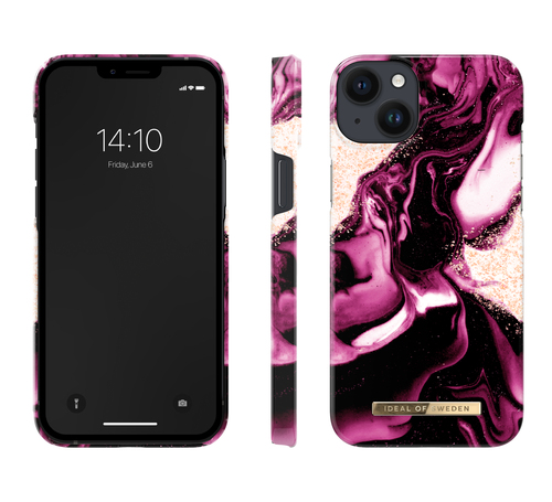 iDeal of Sweden Printed Case iPhone 14PL Golden Ruby Marble – image 2