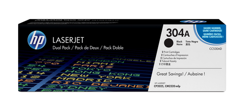 Original HP 304A Black Toner Cartridge Dual Pack - image 1
