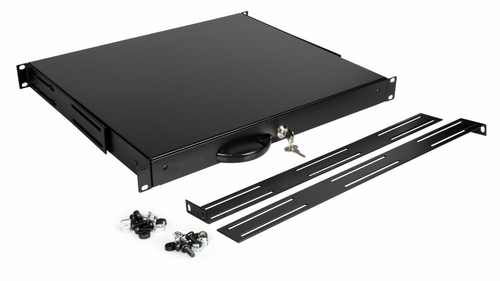 Equip schuiflade 19" voor Serverschränke 1U, afsluitbaar zwart, afbeelding 3