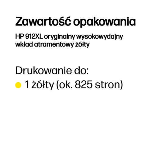 HP Inc. Tusz 912XL Yellow Ink 3YL83AE