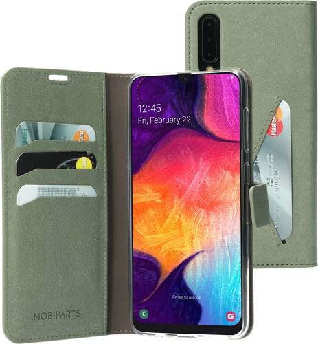 Mobiparts Classic Wallet Case Galaxy A50 Stone Green – image 1