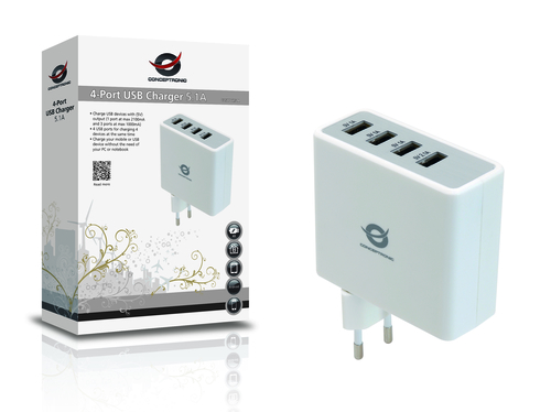 Conceptronic 4-Port USB Charger 5.1A – image 3