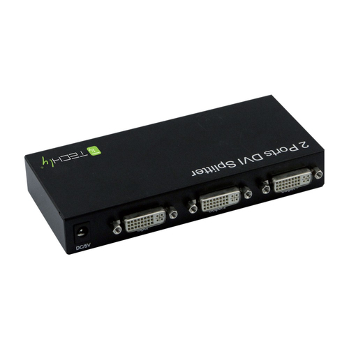 Techly ICKV102DTY video splitter DVI 2x DVI