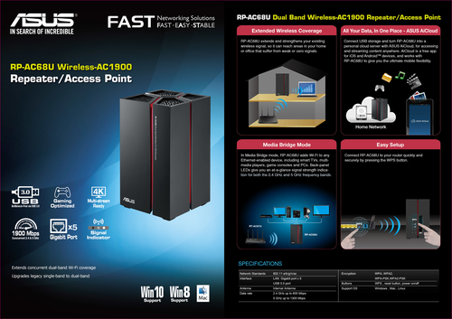 ASUS RP-AC68U Black, Red – image 7