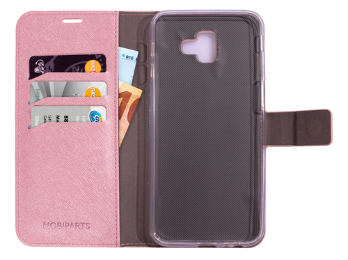 Mobiparts Saffiano Wallet Case Samsung Galaxy J6 Plus (2018) Pink – image 4