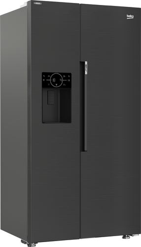 Beko Pro ASP342VPZ American-Style Fridge Freezer - Black Steel, Black - image 2
