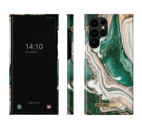 iDeal of Sweden Printed Case Galaxy S22U Golden Jade Marble – image 2