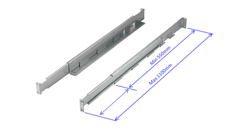 Salicru Rack Rails f/ SLC Advance RT2 or SLC Twin RT2. Tipo: Kit de corrediças, Cor do produto: Alumínio, Peso máximo (cap