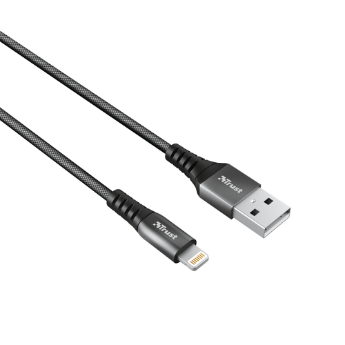 Trust 23570 кабель с разъемами Lightning 1 m Черный