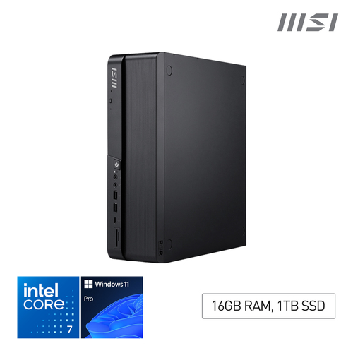 MSI Pro DP80 A14G i7 14700 FS 16GB 1TB W11P Intel® Core™ i7 i7-14700 DDR5-SDRAM Твердотельный накопитель (SSD) Windows 11 Pro Mini Tower ПК Черный