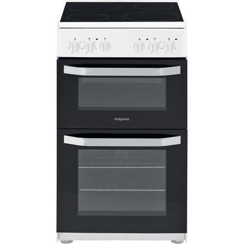 Hotpoint HD5V92KCW Freestanding cooker Electric Ceramic hob White