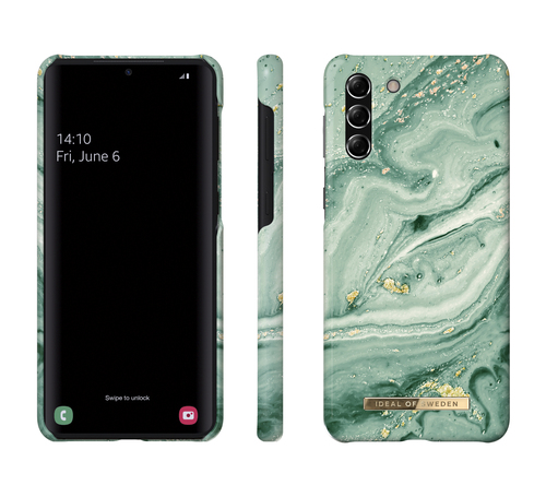 iDeal of Sweden Printed Case Galaxy S21Plus Mint Swirl Marble – image 2
