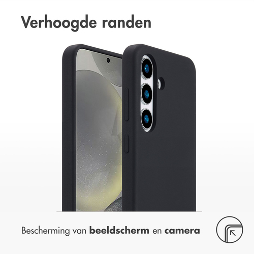 Accezz Liquid Silicone Backcover met MagSafe voor Samsung Galaxy S25 Telefoonhoesje Zwart, afbeelding 6