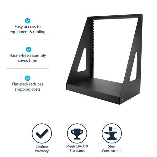 StarTech.com 12U 2-Post Open Frame Desktop Server Rack – image 8