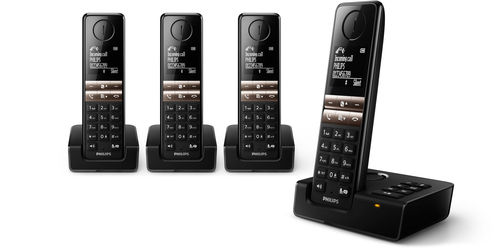 Philips D4654B/22 telephone DECT telephone Caller ID Black