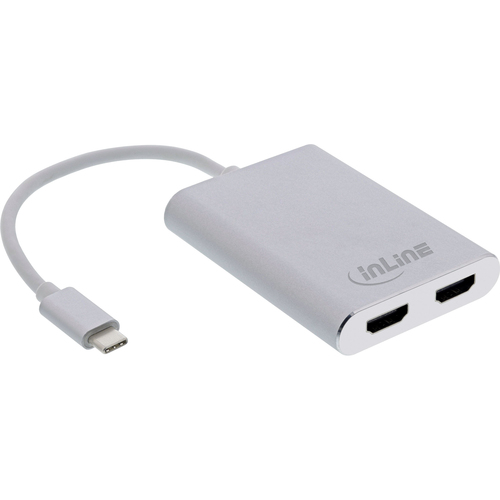 InLine 64201W видео кабель адаптер 0,1 m USB Type-C 2 x HDMI Белый