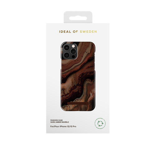 iDeal of Sweden Printed Case iPhone 12/12P Dark Amber Marble – image 2