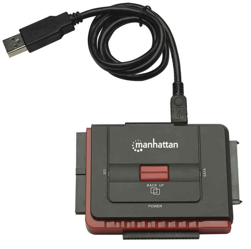 Manhattan Adaptador USB de Alta Velocidad 2.0 a SATA/ IDE imagen 1