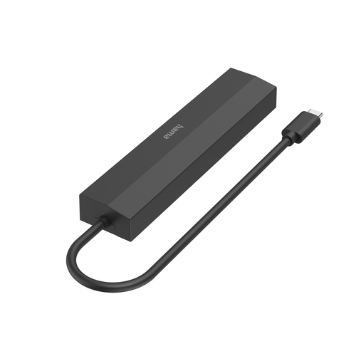 Hama USB-C Hub Multiport 6 Ports 3 x USB-A USB-C HDMI LAN/Ethernet USB Hub Zwart, afbeelding 2