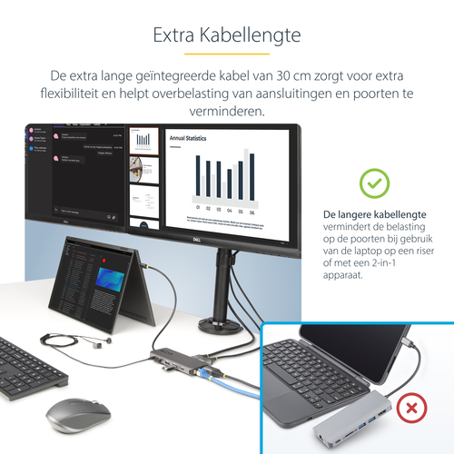 StarTech.com USB-C Triple-Monitor Multiport Adapter, HDMIDPCard Reader - Dockingstation, afbeelding 10