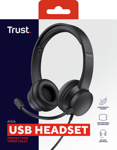 Trust Ayda Headset voor pc (USB) Headset Zwart, afbeelding 7