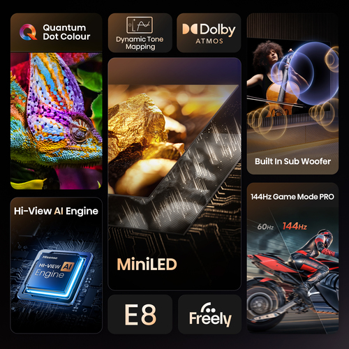 Hisense E8QTUK 75 inch Smart 4K Ultra HD Mini-LED TV - image 5