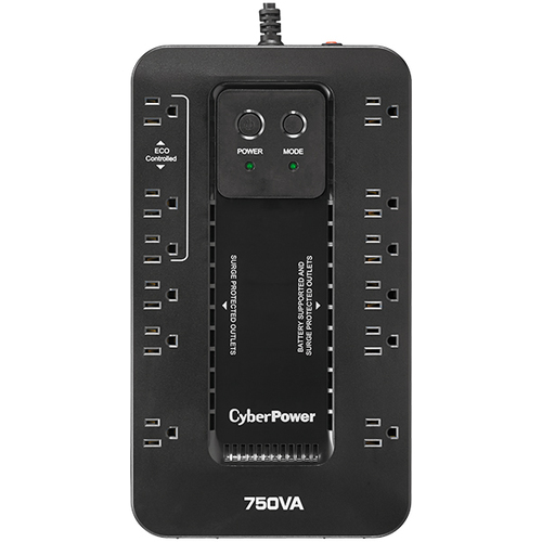 CyberPower EC750G sistema de alimentación ininterrumpida (UPS) En espera (Fuera de línea) o Standby (Offline) 0,75 kVA 450 W 12 salidas AC imagen 2