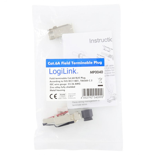 Logilink Feldkonfektionierbarer Steckverbinder Cat6, 10GE, afbeelding 7