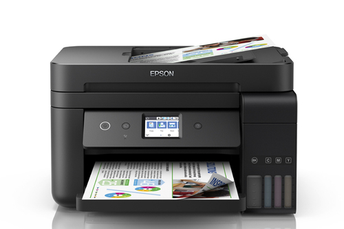 Epson EcoTank L6191 - Impresora multifunción - color - chorro de tinta - Legal 216 x 356 mm original - A4/Legal material - hasta 11 ppm copiando - hasta 33 ppm impresión - 250 hojas - USB 20 LAN Wi-Fin - C11CG19302