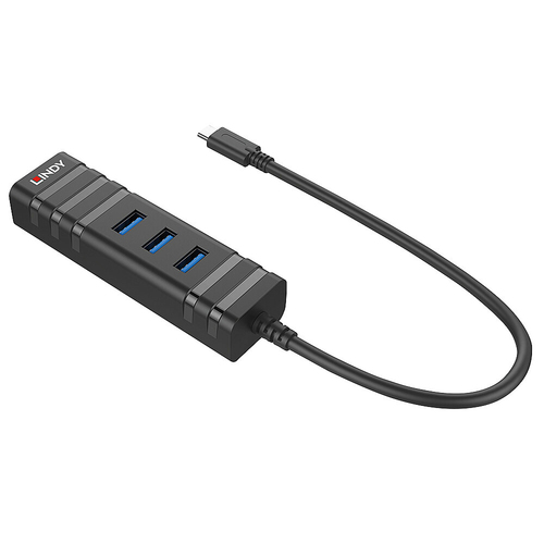 Lindy USB 3.1 Hub & Gigabit Ethernet Adapter USB Type C, afbeelding 3