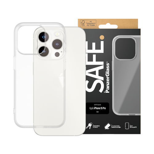 PanzerGlass SAFE. by PanzerGlass® TPU Case Transparent iPhone 15 Pro – image 2
