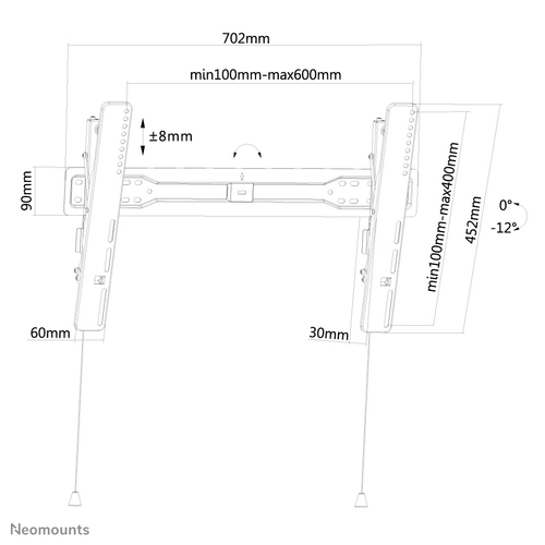 Neomounts LED-W650 - TV beugel, afbeelding 7