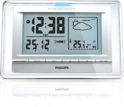 Philips AJ290/12 äratuskell Hall, Poolläbipaistev, Valge