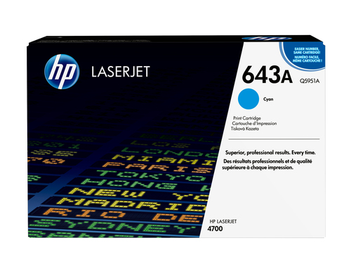 HP 643A Cyan 10000 sider Toner Q5951A