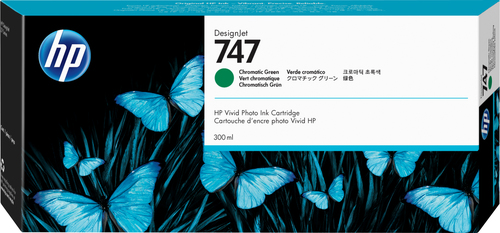 TINTA HP LF 747 VERDE CROMATICO 300 ML P2V84A - P2V84A