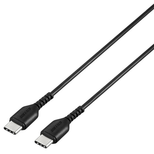 Buffalo 1m, USB Type-C - USB Type-C USB-kaabel USB 2.0 USB C Must